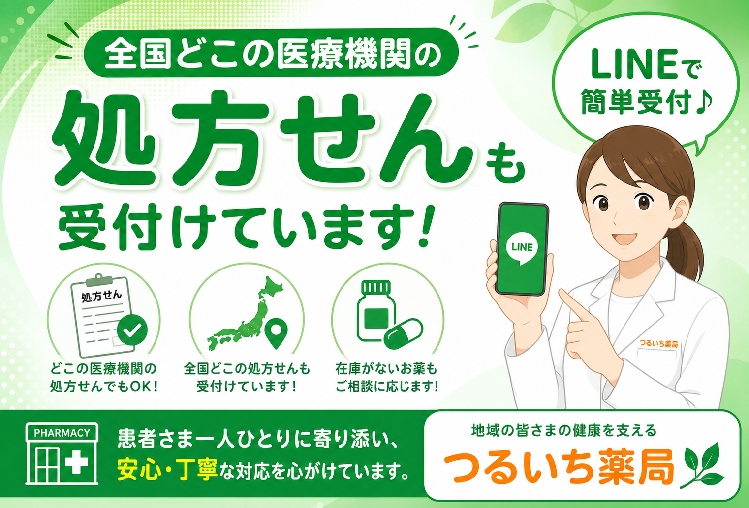 LINEで処方せん受付け